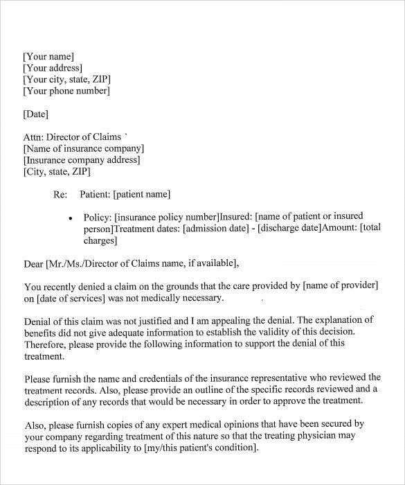 Sample Appeal Letter format Sample Example Of Appeal Letter 12 Download Documents
