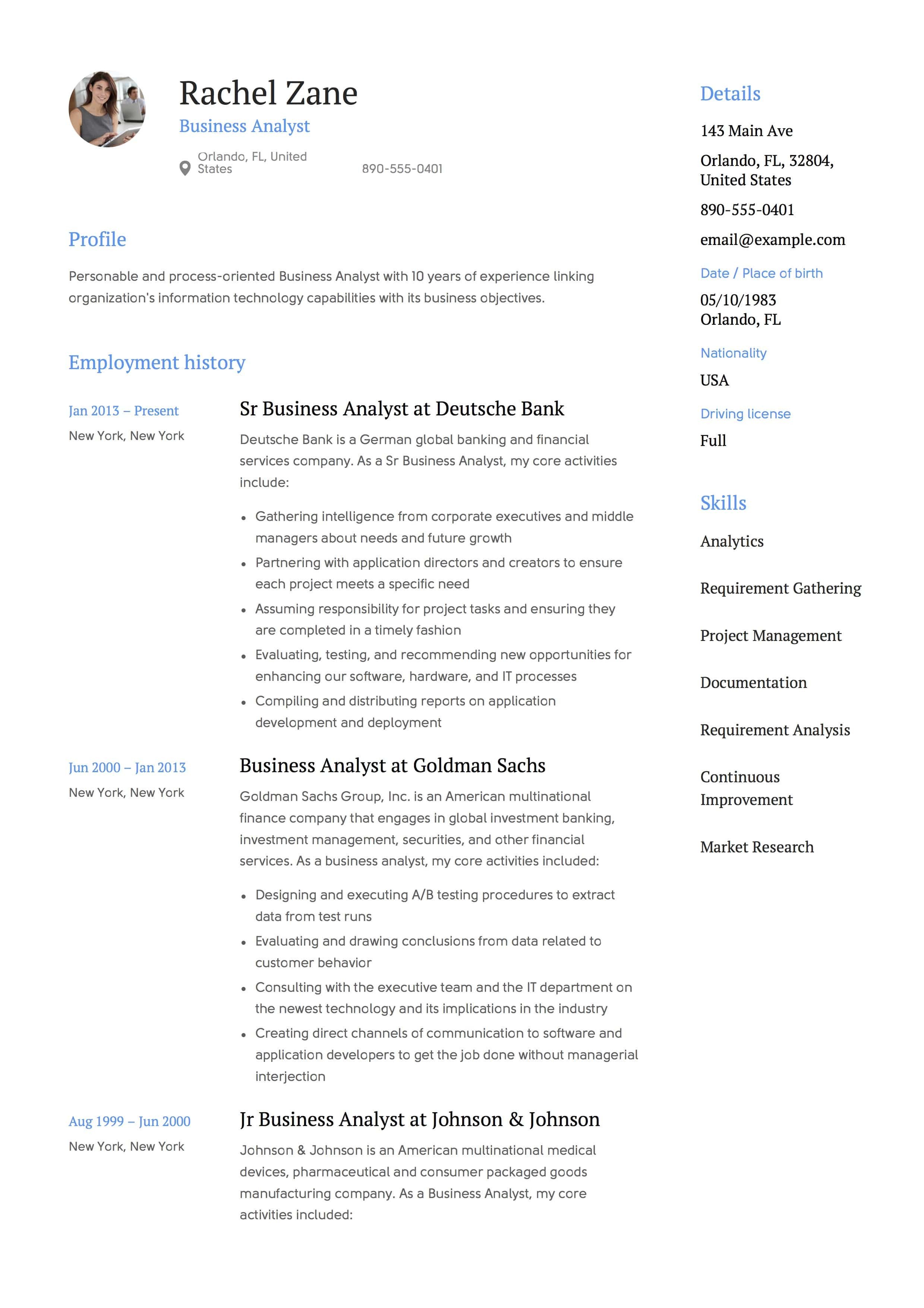 Sample Business Analyst Resume Full Guide Project Manager Resume &amp; 12 Resume Samples