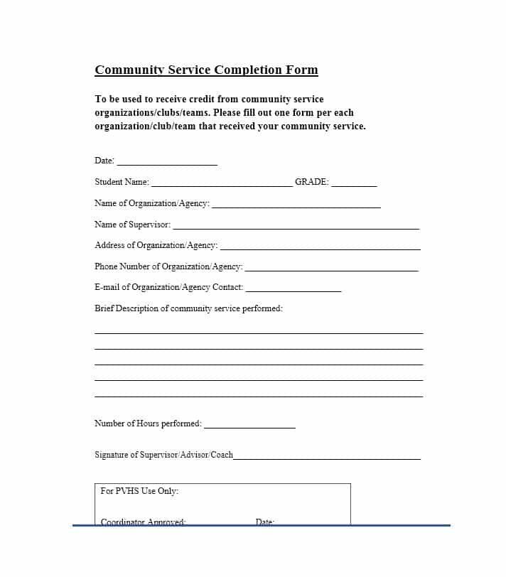 Sample Community Service Letter Munity Service Letter 40 Templates [ Pletion