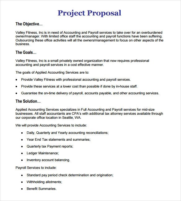 Sample Job Proposal Template Sample Work Proposal 11 Documents In Pdf Word