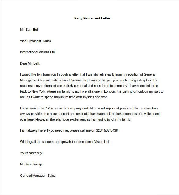 Sample Retirement Resignation Letter Image Result for Retirement Letter Sample