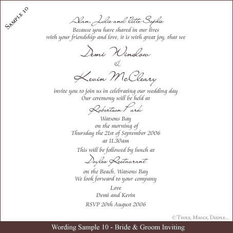 Sample Wedding Invitations Templates Free Wedding Invitation Wording Samples Truly Madly