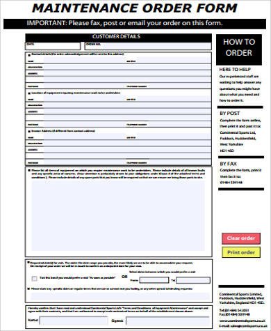 Sample Work order form Sample Work order form 8 Examples In Word Pdf