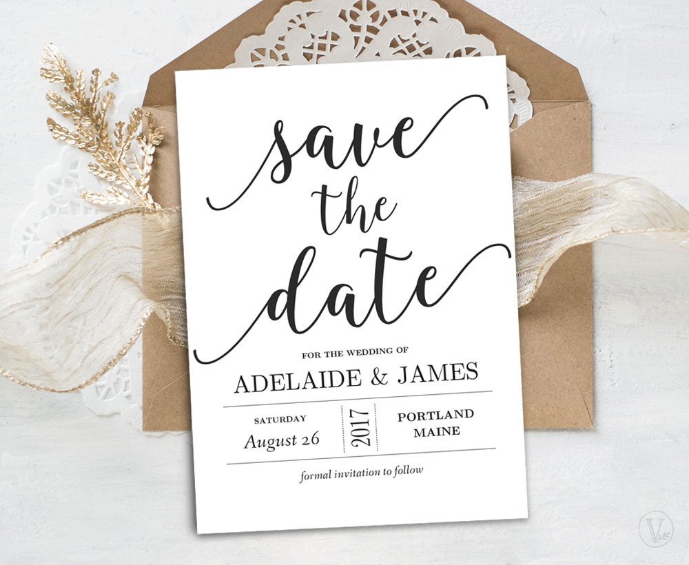 Save the Date Postcard Templates Save the Date Template Printable Save the Date Card Instant