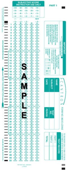 Scantron forms Office Depot Scantron F 288 Par L