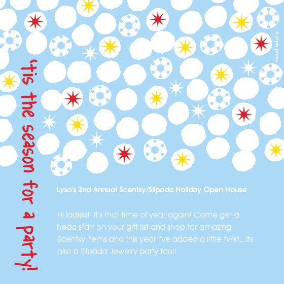 Scentsy Party Invitation Template Lysa S 2nd Annual Scentsy Plus Silpada Holiday Open House