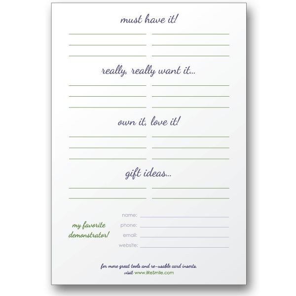 Scentsy Wish List Post It Pad Wish List for Catalog Business Consultants