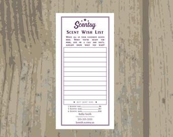 Scentsy Wish List Scentsy Cards – Etsy