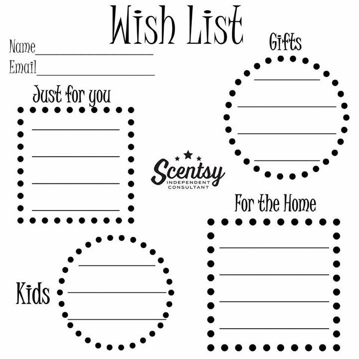 Scentsy Wish List Sip and Sniff Wish List event E and Enjoy Bring A