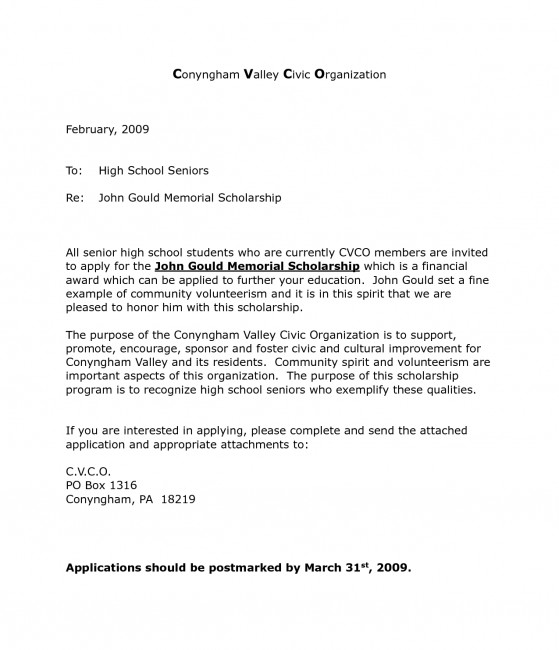Scholarship Cover Letter Sample Writing A Cover Letter for A Scholarship