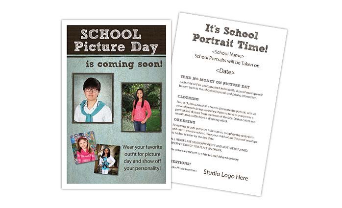 School Picture Day Flyer Template Picture Day Reminder Notice Details