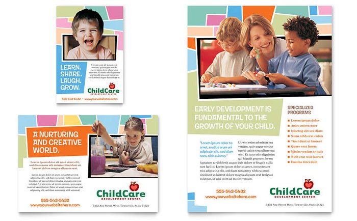 School Picture Day Flyer Template Preschool Kids & Day Care Flyer & Ad Template Design