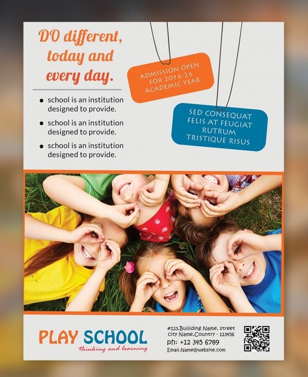 School Picture Day Flyer Template Psd Play School Flyer Template Free Download