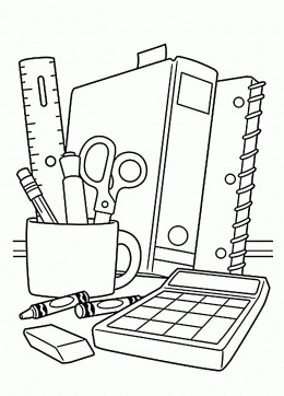School Supplies Images to Color Back to School Coloring Pages for Kids Big Collection Of