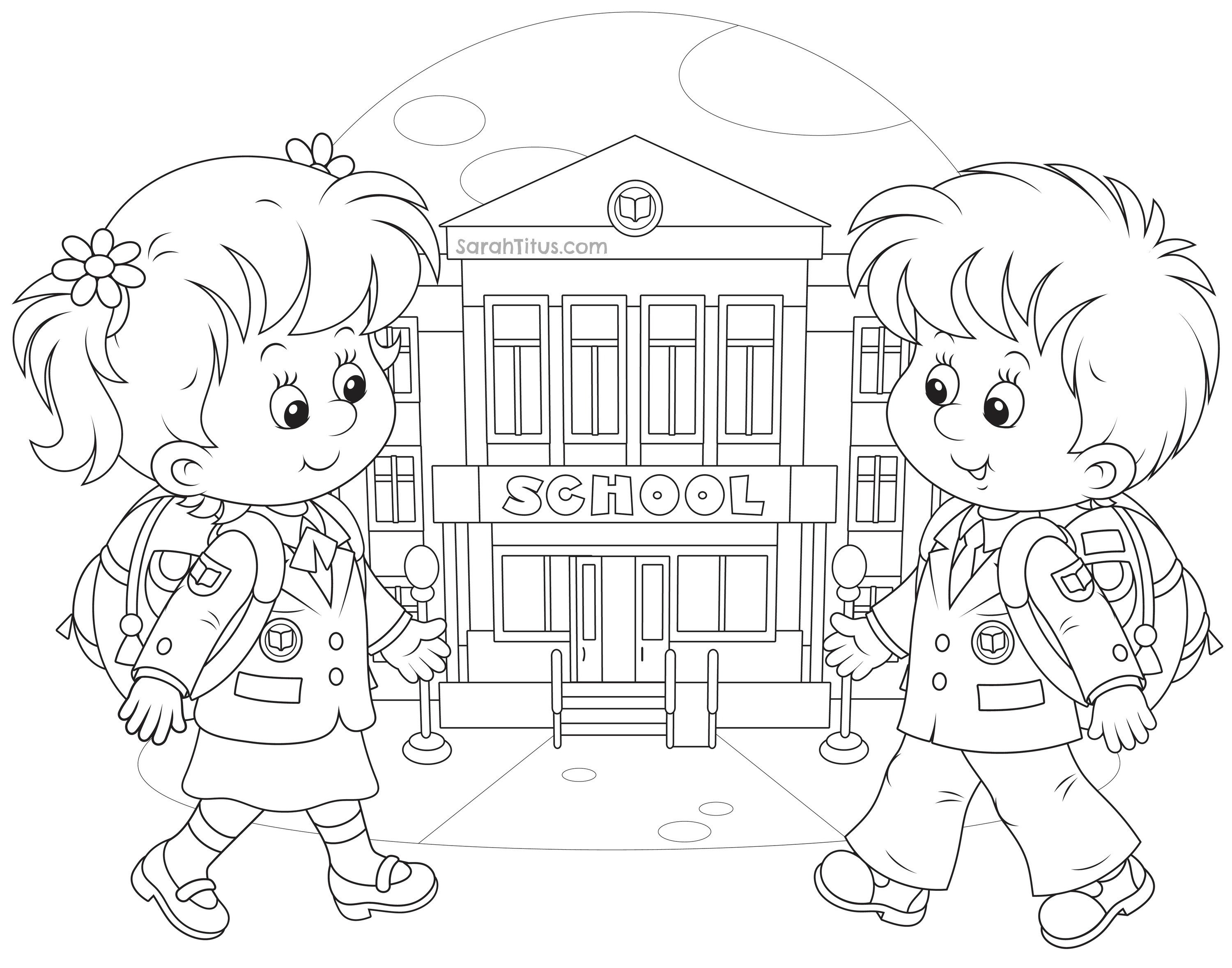 School Supplies Images to Color Back to School Coloring Pages Sarah Titus