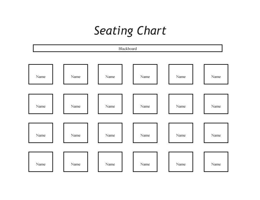 Seating Chart Template Word 40 Great Seating Chart Templates Wedding Classroom More
