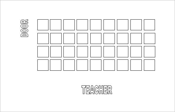 Seating Chart Template Word Classroom Seating Chart Template 10 Examples In Pdf