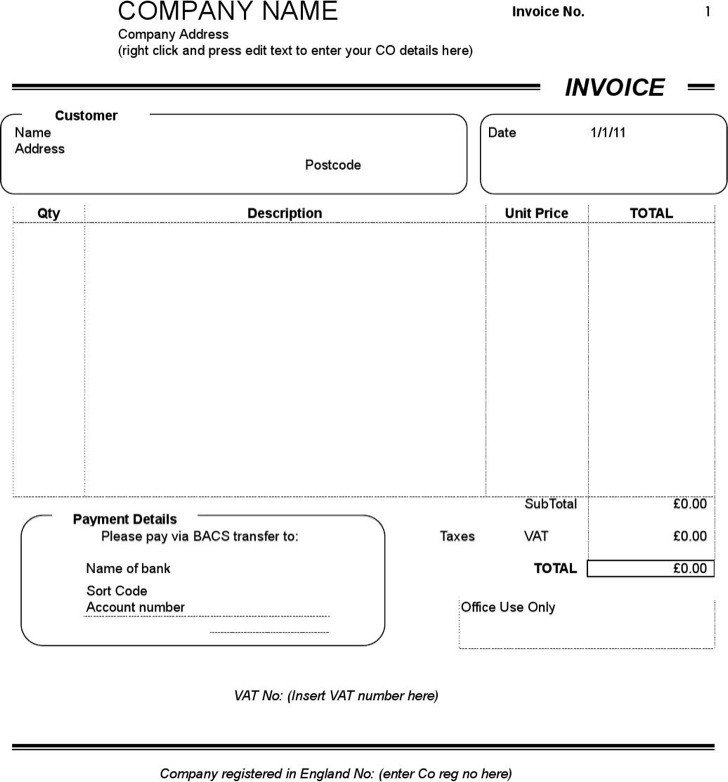 Self Employed Invoice Template 7 Self Employed Invoice Templates Free Download