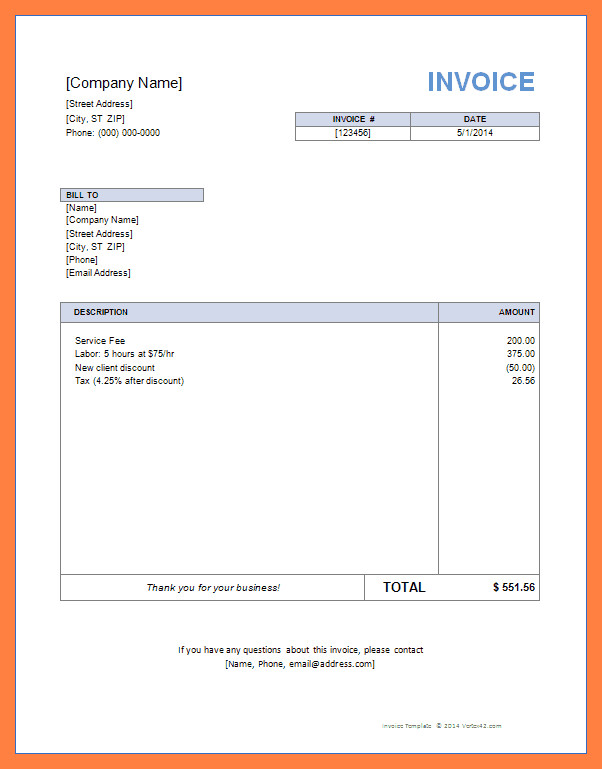 Self Employed Invoice Template Self Employed Invoice Template Uk