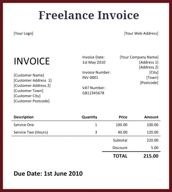 Self Employed Invoice Template Self Employment Invoice Template Ten Things You Should