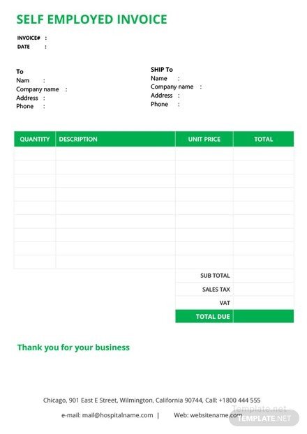Self Employed Invoice Template Simple Proforma Invoice Template In Microsoft Word Excel