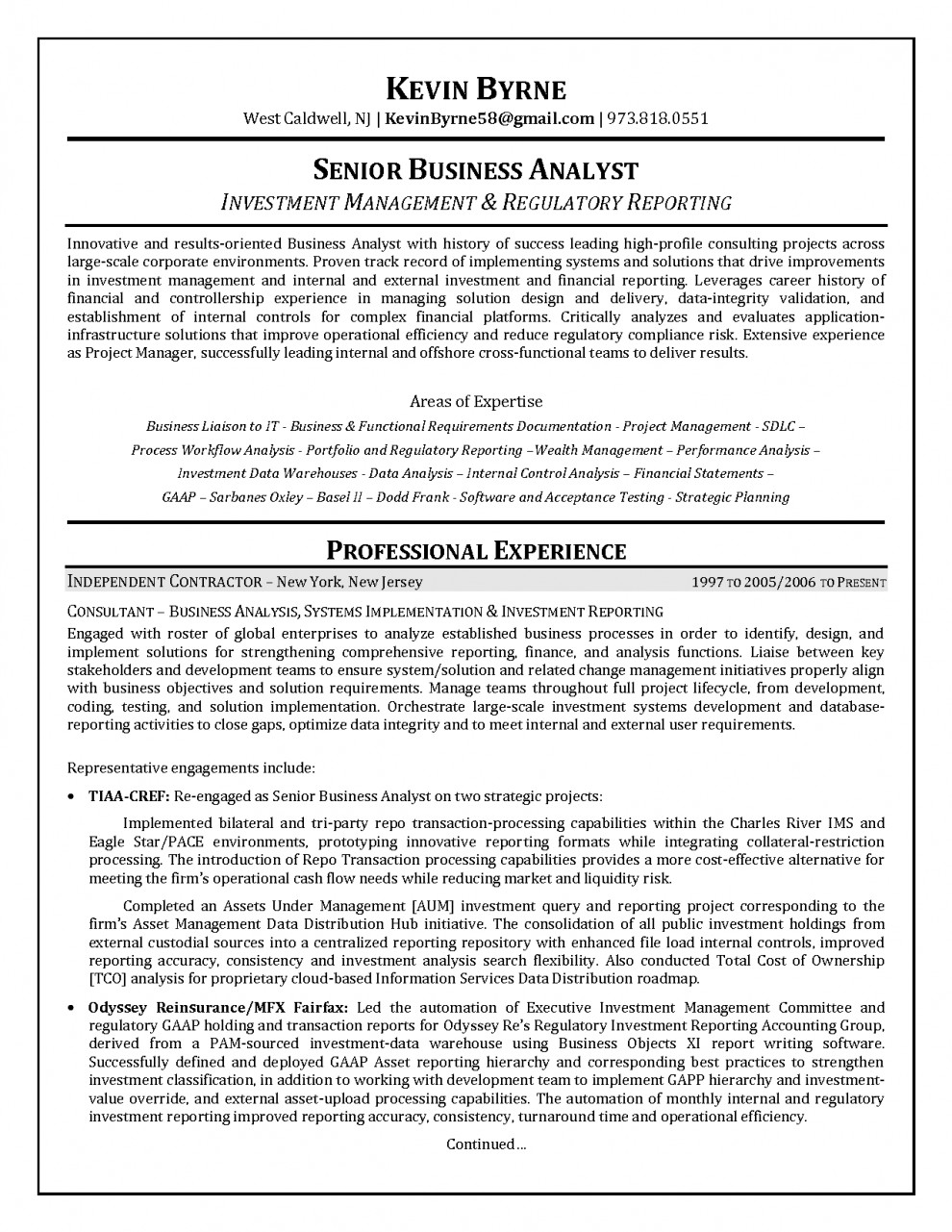 Senior Business Analyst Resume Resume Senior Business Analyst Resume format Business
