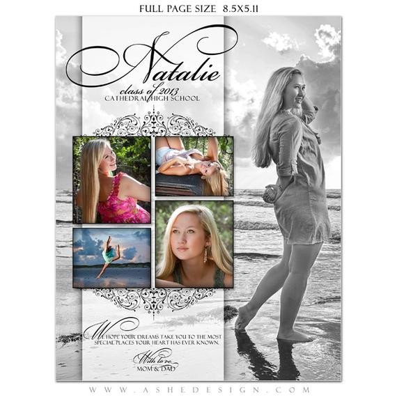 Senior Yearbook Page Template Senior Yearbook Ads Shop Templates Simply Classic