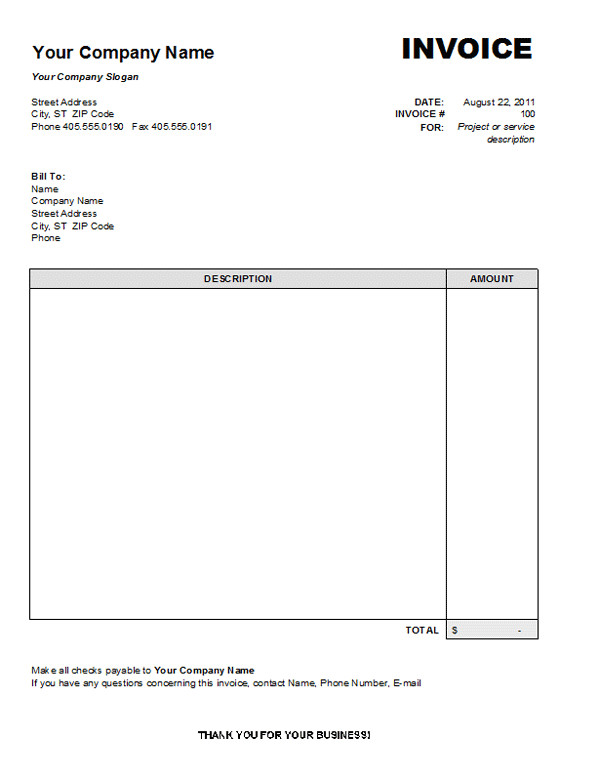 Service Invoice Template Free E Must Know On Business Invoice Templates