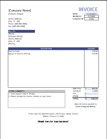 Service Invoice Template Free top 5 Best Invoice Templates to Use for Business