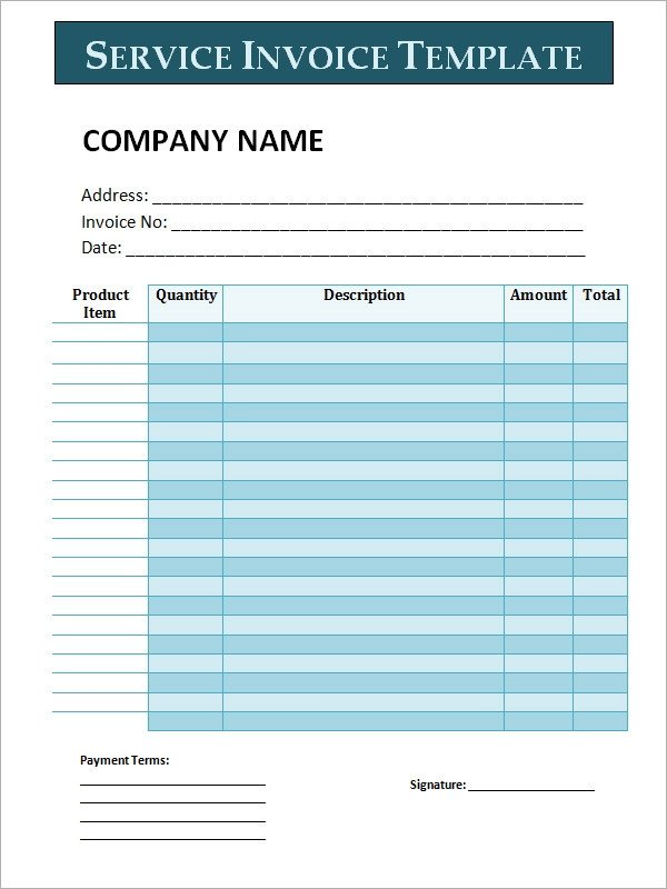 Service Invoice Templates Word Service Invoice 34 Download Documents In Pdf Word