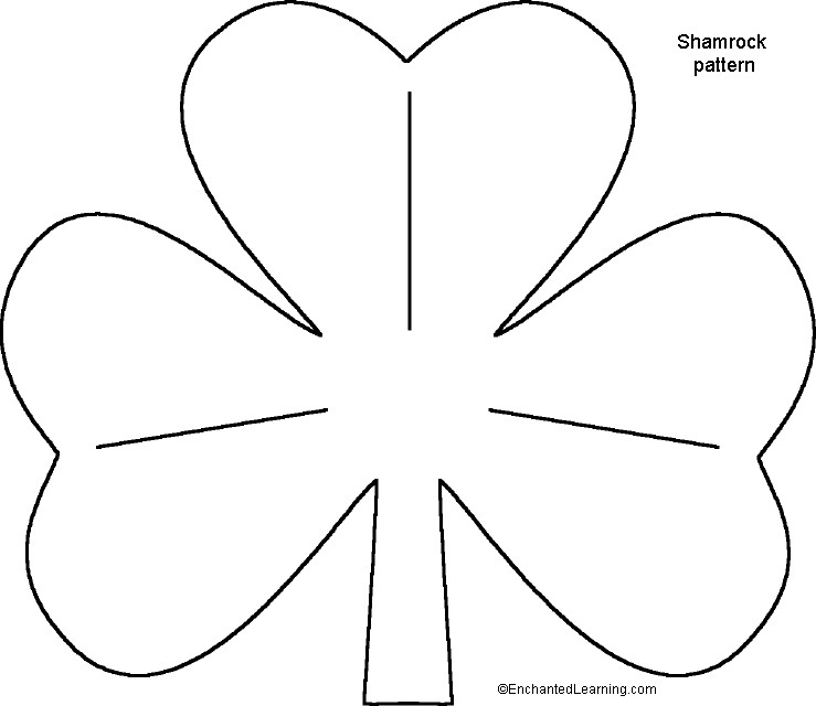 Shamrock Template Free Printable St Patrick S Day Shamrock Templates for Crafts