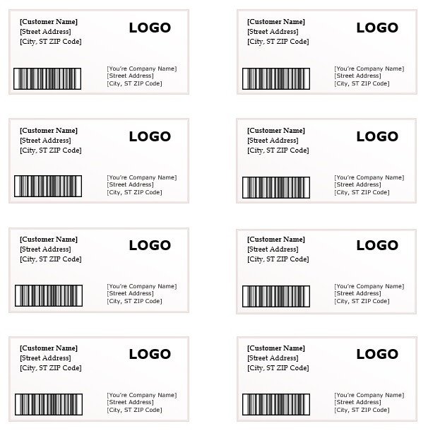 Shipping Label Template Free Shipping Label Template – Microsoft Word Templates