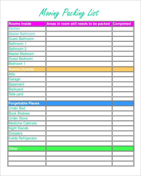 Shipping Packing List Template Packing List Templates 9 Download Free Documents In Pdf