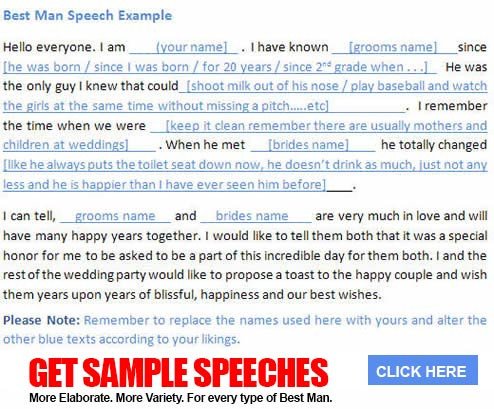 Short Best Man Speech Template 11 Best Man Speech Examples Pdf