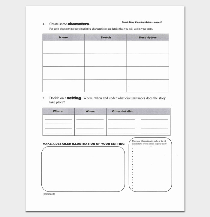 Short Story Outline Template Short Story Outline Template 7 Worksheets for Word Pdf