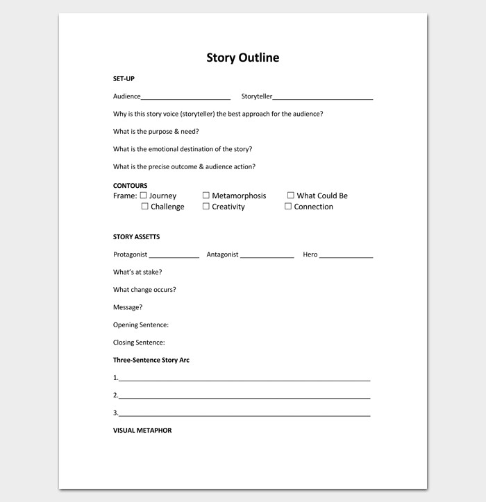 Short Story Outline Template Story Outline Template 15 for Word and Pdf format