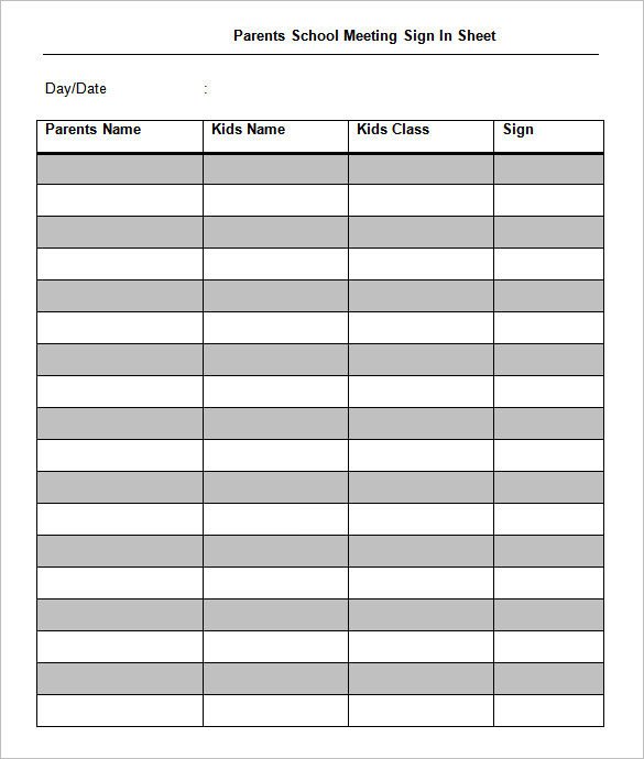 Sign In Sheet Template Doc 75 Sign In Sheet Templates Doc Pdf