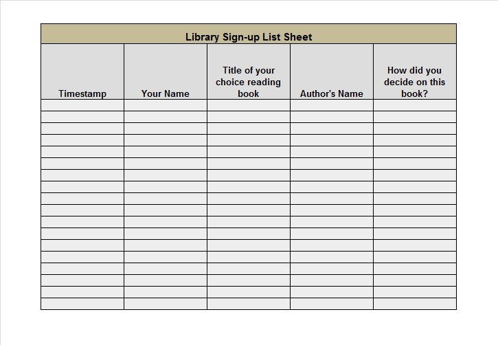Sign Up form Template 40 Sign Up Sheet Sign In Sheet Templates Word &amp; Excel