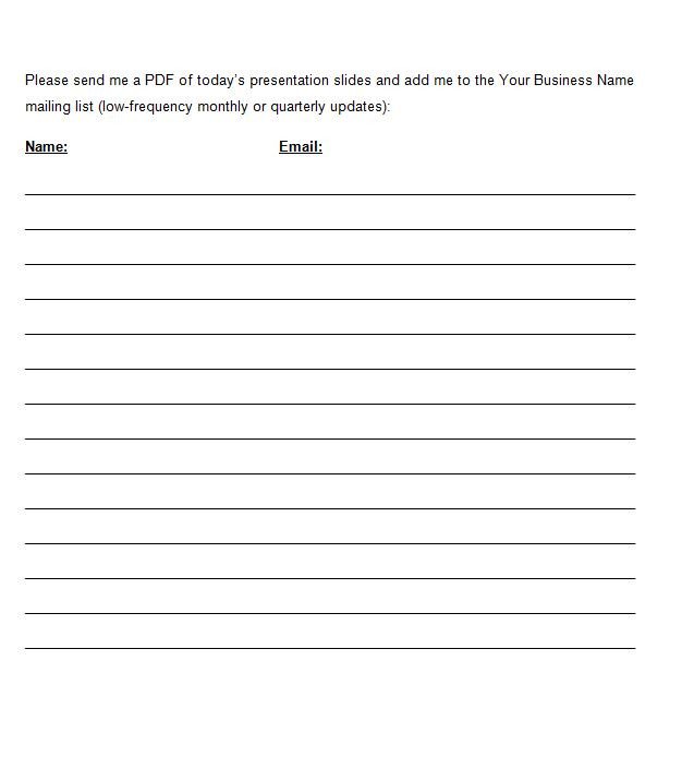 Sign Up Sheet Template Word 40 Sign Up Sheet Sign In Sheet Templates Word & Excel