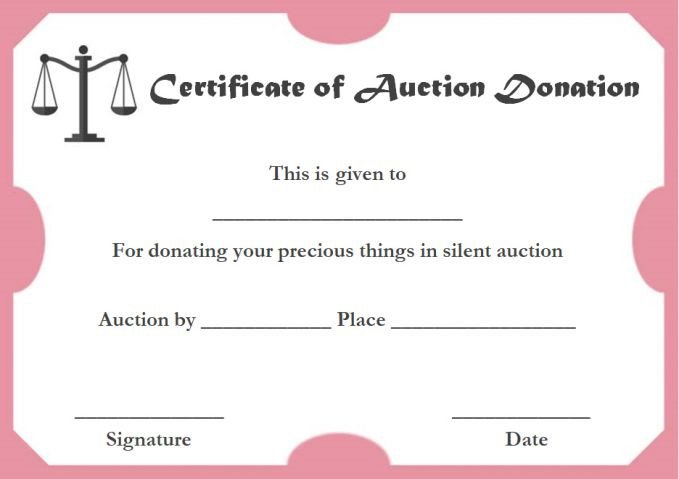 Silent Auction Gift Certificate Template Certificate Templates Charity Voucher Templates Pany