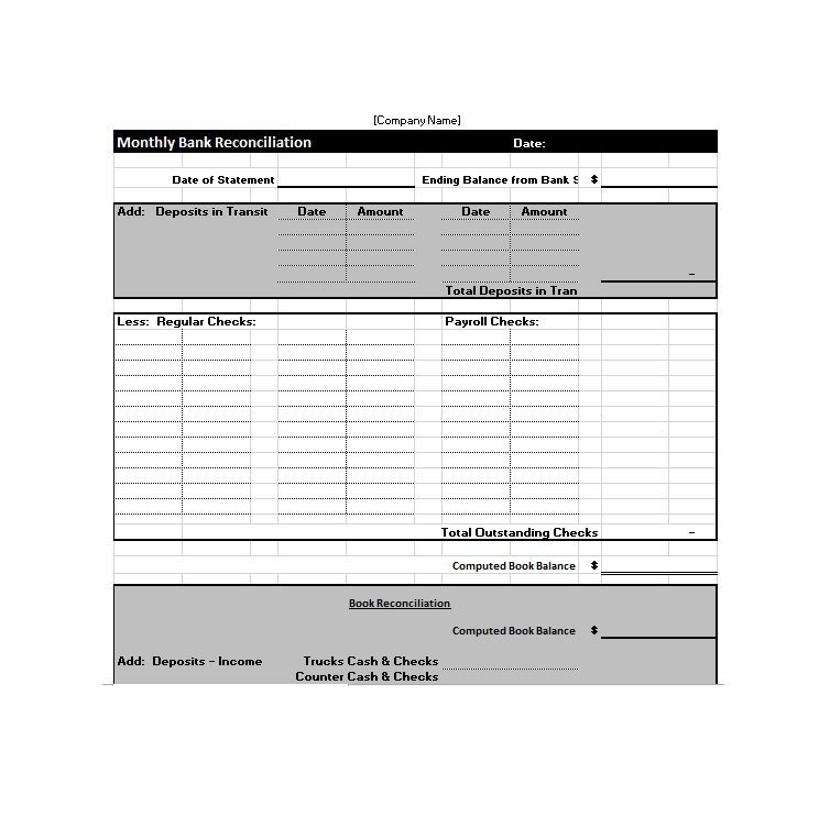 Simple Bank Reconciliation Template 50 Bank Reconciliation Examples &amp; Templates [ Free]