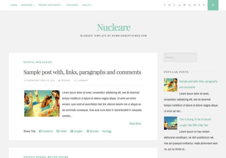 Simple Blogger Templates Free Nucleare Simple Blogger Template • Templates 2019