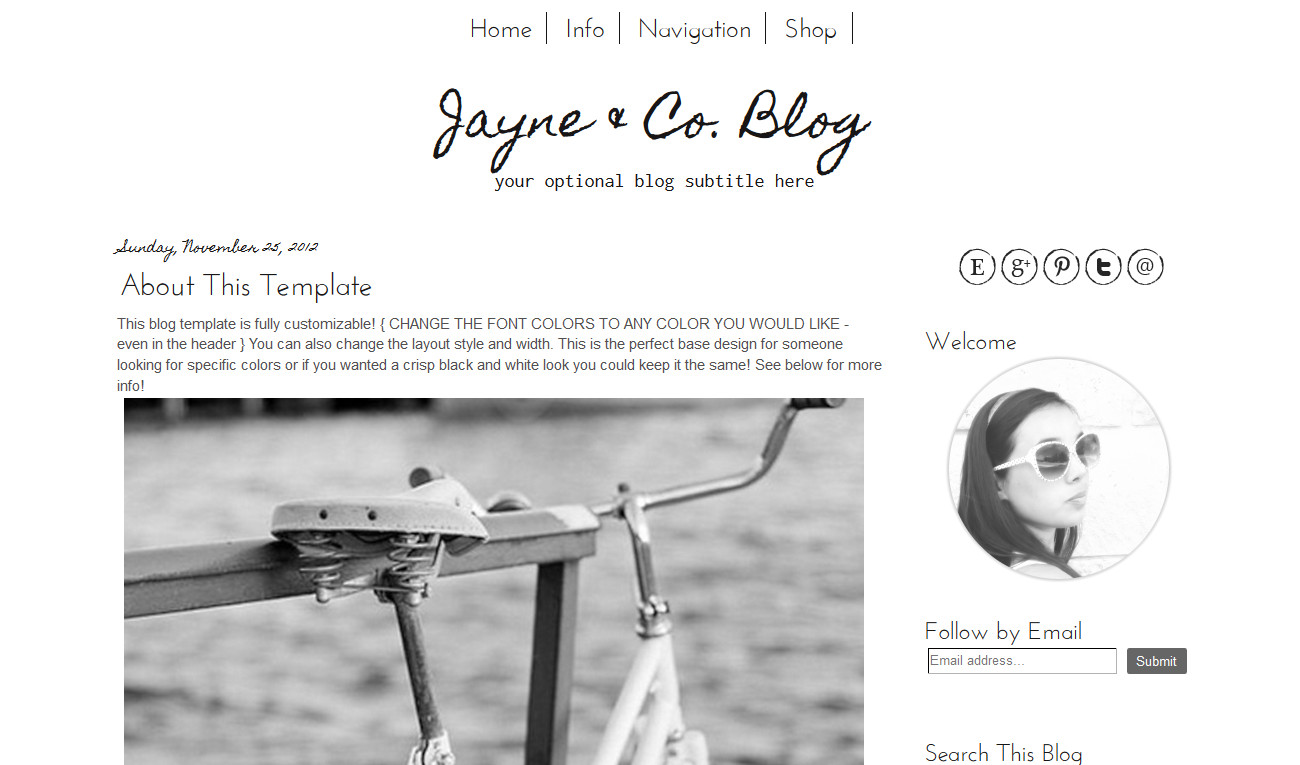 Simple Blogger Templates Free Simple Blogger Template Simple Black and White Modern