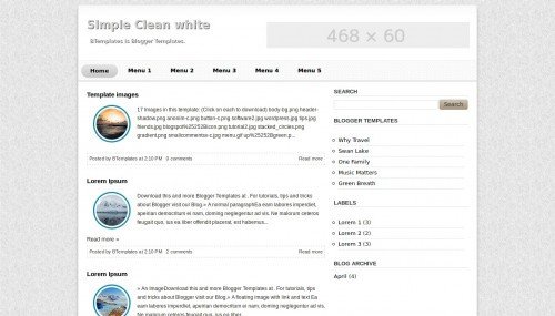 Simple Blogger Templates Free Simple Clean White Blogger Template Btemplates