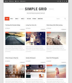 Simple Blogger Templates Free Simple Grid Blogger Template • Templates 2019