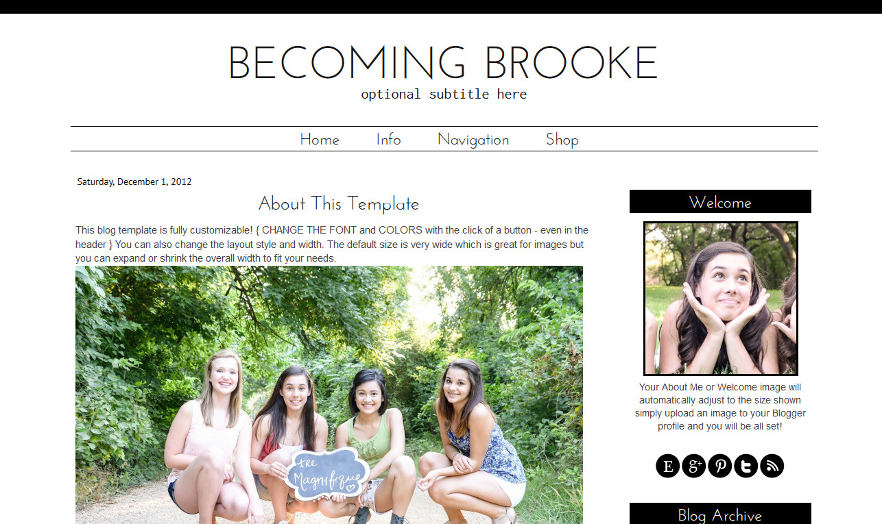 Simple Blogger Templates Free Simple Premade Blogger Template Black White Brooke