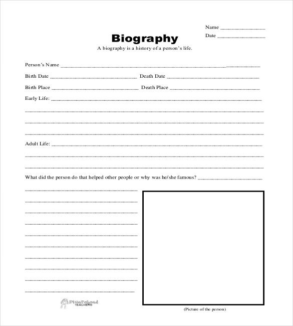 Simple Character Bio Template 25 Biography Templates Doc Pdf Excel