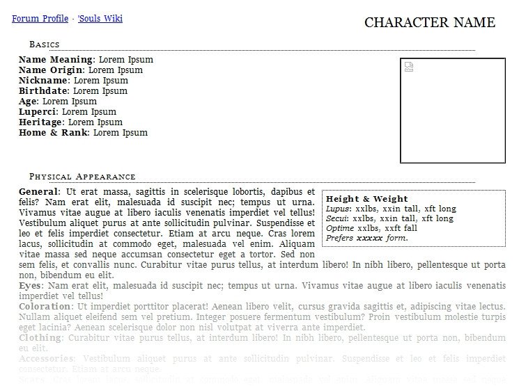 Simple Character Bio Template Character Bio Template