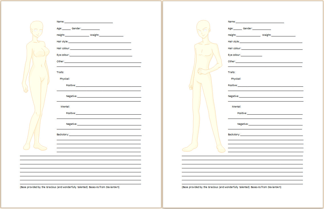 Simple Character Bio Template Character Bio Template