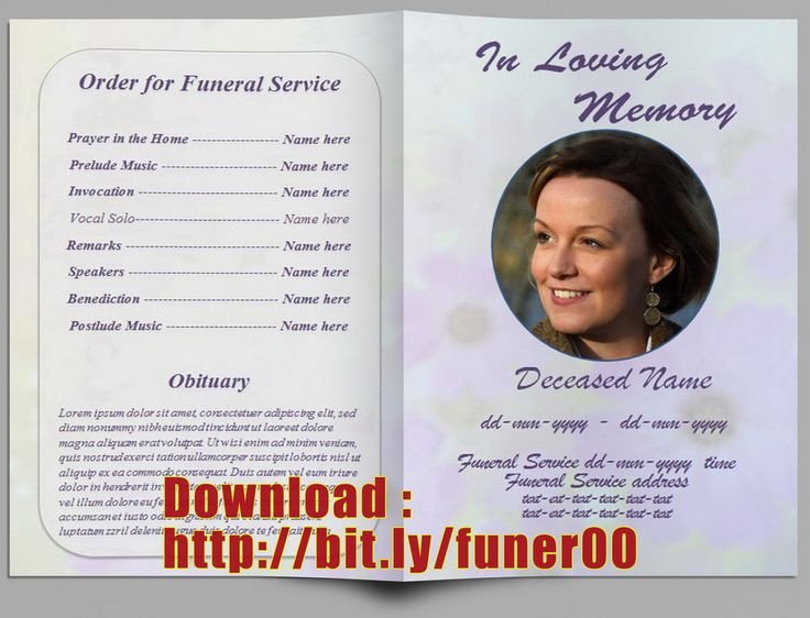 Simple Funeral Program Template Free 17 Best Ideas About Memorial Service Program On Pinterest